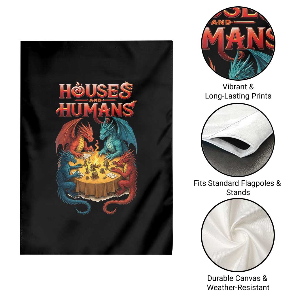 Gaming Houses and Humans Garden Flag Funny Rpg Parody Gamer TS11 Print Your Wear
