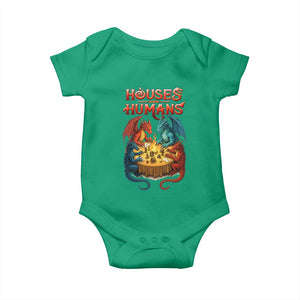 Gaming Houses and Humans Baby Onesie Funny Rpg Parody Gamer TS11 Irish Green Print Your Wear