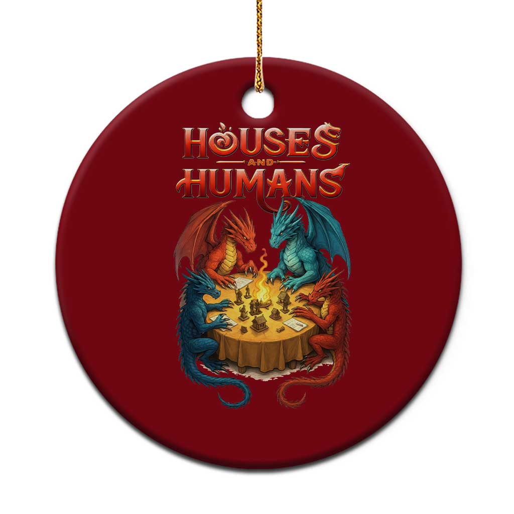 Gaming Houses and Humans Ceramic Ornament Funny Rpg Parody Gamer TS11 1pc Red Print Your Wear