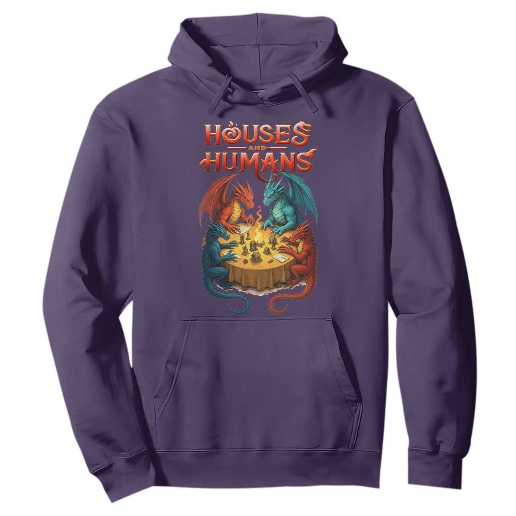 Gaming Houses and Humans Hoodie Funny Rpg Parody Gamer TS11 Purple Print Your Wear