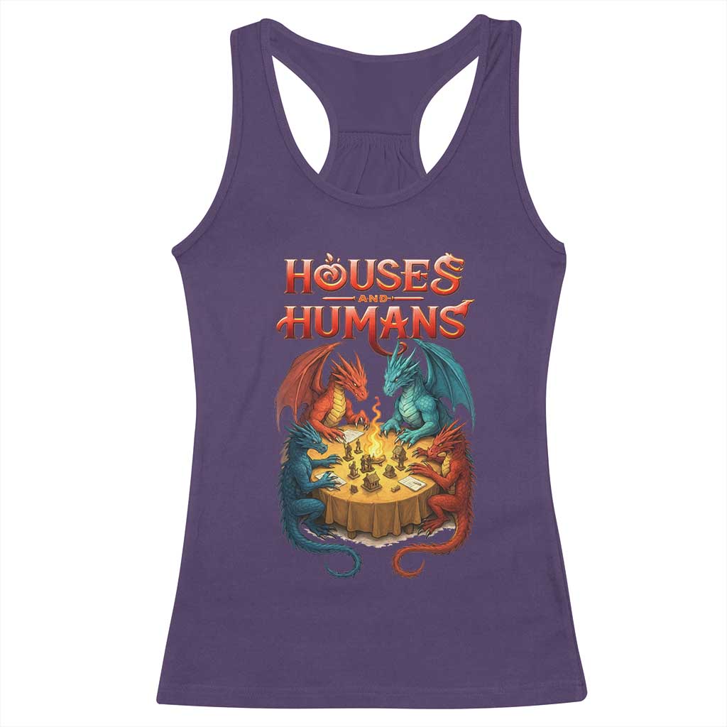 Gaming Houses and Humans Racerback Tank Top Funny Rpg Parody Gamer TS11 Purple Print Your Wear