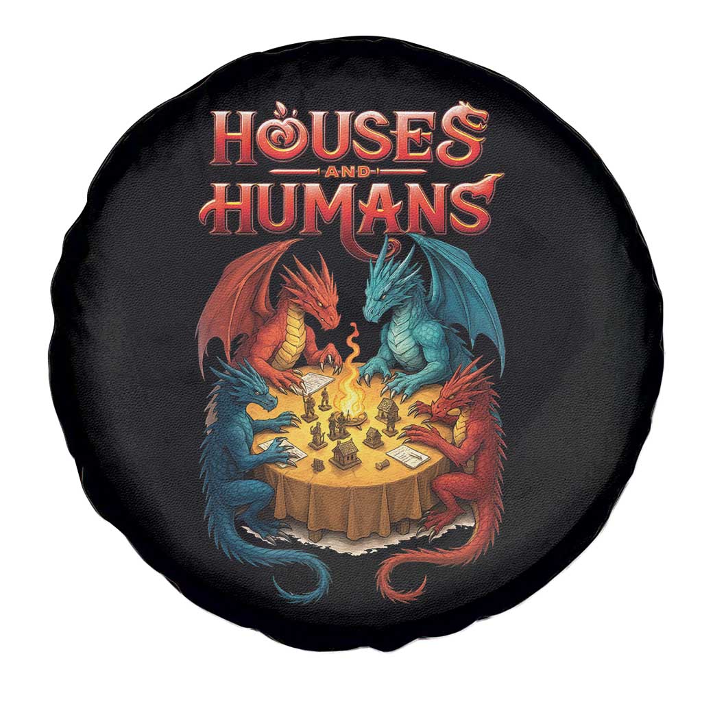 Gaming Houses and Humans Spare Tire Cover Funny Rpg Parody Gamer TS11 Print Your Wear