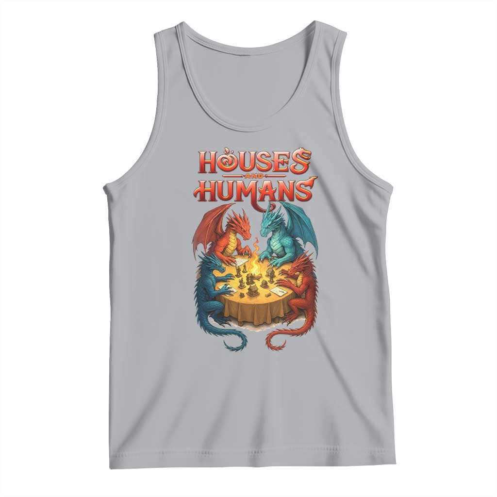 Gaming Houses and Humans Tank Top Funny Rpg Parody Gamer TS11 Athletic Heather Print Your Wear