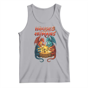 Gaming Houses and Humans Tank Top Funny Rpg Parody Gamer TS11 Athletic Heather Print Your Wear
