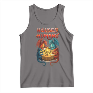Gaming Houses and Humans Tank Top Funny Rpg Parody Gamer TS11 Deep Heather Print Your Wear