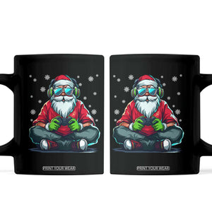 Funny Christmas Gamer Santa Claus Game Controller Coffee Mug TS11 Black Print Your Wear