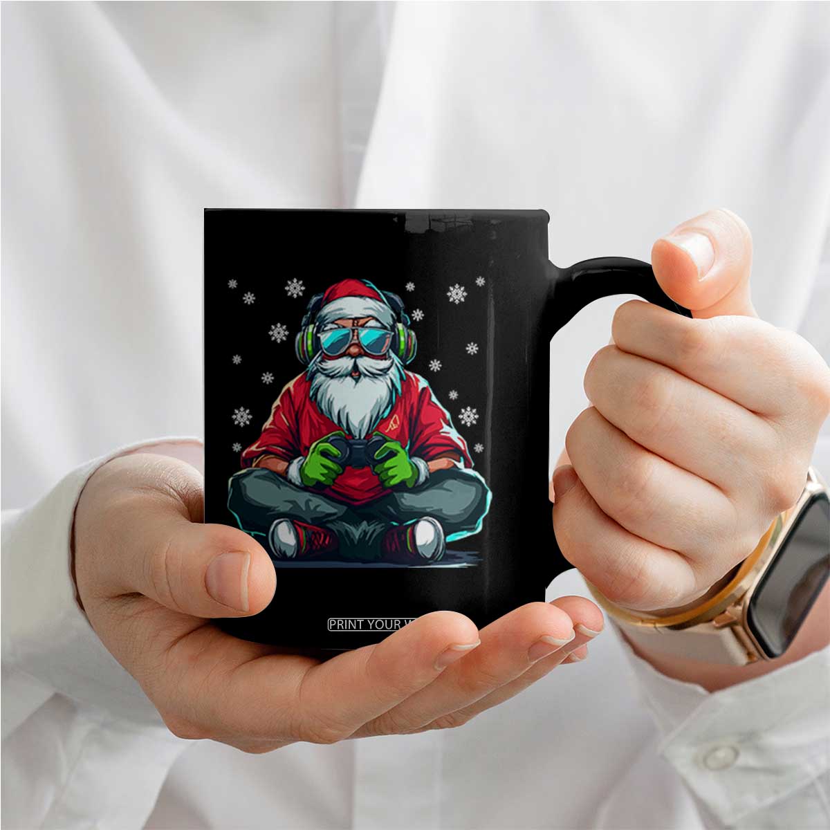 Funny Christmas Gamer Santa Claus Game Controller Coffee Mug TS11 Print Your Wear