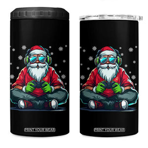 Funny Christmas Gamer Santa Claus Game Controller 4 in 1 Can Cooler Tumbler TS11 One Size: 16 oz Black Print Your Wear
