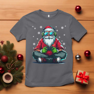 Funny Christmas Gamer Santa Claus Game Controller T Shirt TS11 Charcoal Print Your Wear