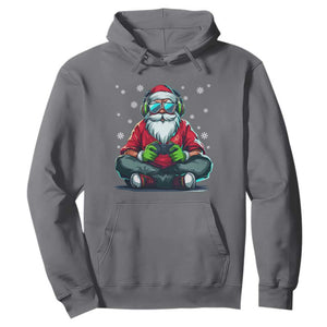 Funny Christmas Gamer Santa Claus Game Controller Hoodie TS11 Charcoal Print Your Wear