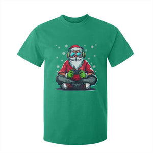 Funny Christmas Gamer Santa Claus Game Controller T Shirt For Kid TS11 Irish Green Print Your Wear