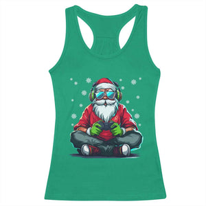 Funny Christmas Gamer Santa Claus Game Controller Racerback Tank Top TS11 Irish Green Print Your Wear