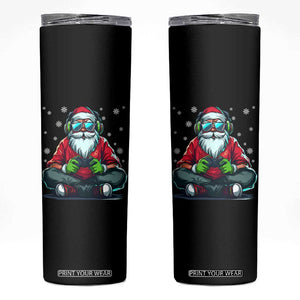 Funny Christmas Gamer Santa Claus Game Controller Skinny Tumbler TS11 Black Print Your Wear