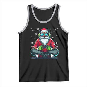 Funny Christmas Gamer Santa Claus Game Controller Tank Top TS11 Black Athletic Heather Print Your Wear