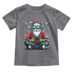 Funny Christmas Gamer Santa Claus Game Controller Toddler T Shirt TS11 Charcoal Print Your Wear