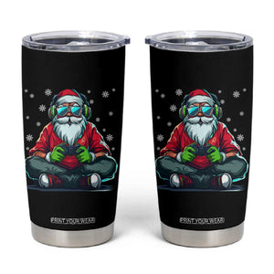 Funny Christmas Gamer Santa Claus Game Controller Tumbler Cup TS11 Black Print Your Wear