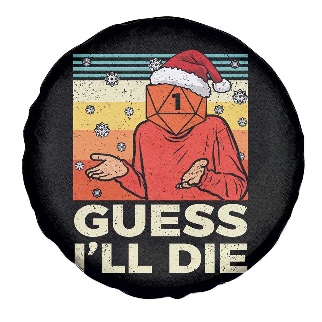 Funny Christmas Rpg Gamer Spare Tire Cover Guess l Will Die Retro Dice Santa Hat TS11 Print Your Wear