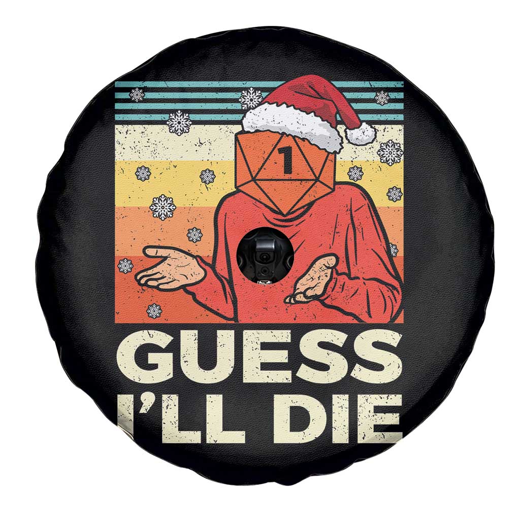 Funny Christmas Rpg Gamer Spare Tire Cover Guess l Will Die Retro Dice Santa Hat TS11 Print Your Wear