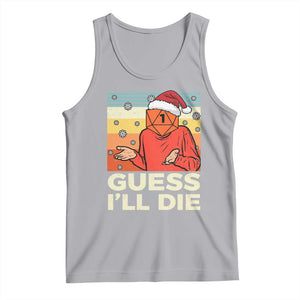 Funny Christmas Rpg Gamer Tank Top Guess l Will Die Retro Dice Santa Hat - Print Your Wear