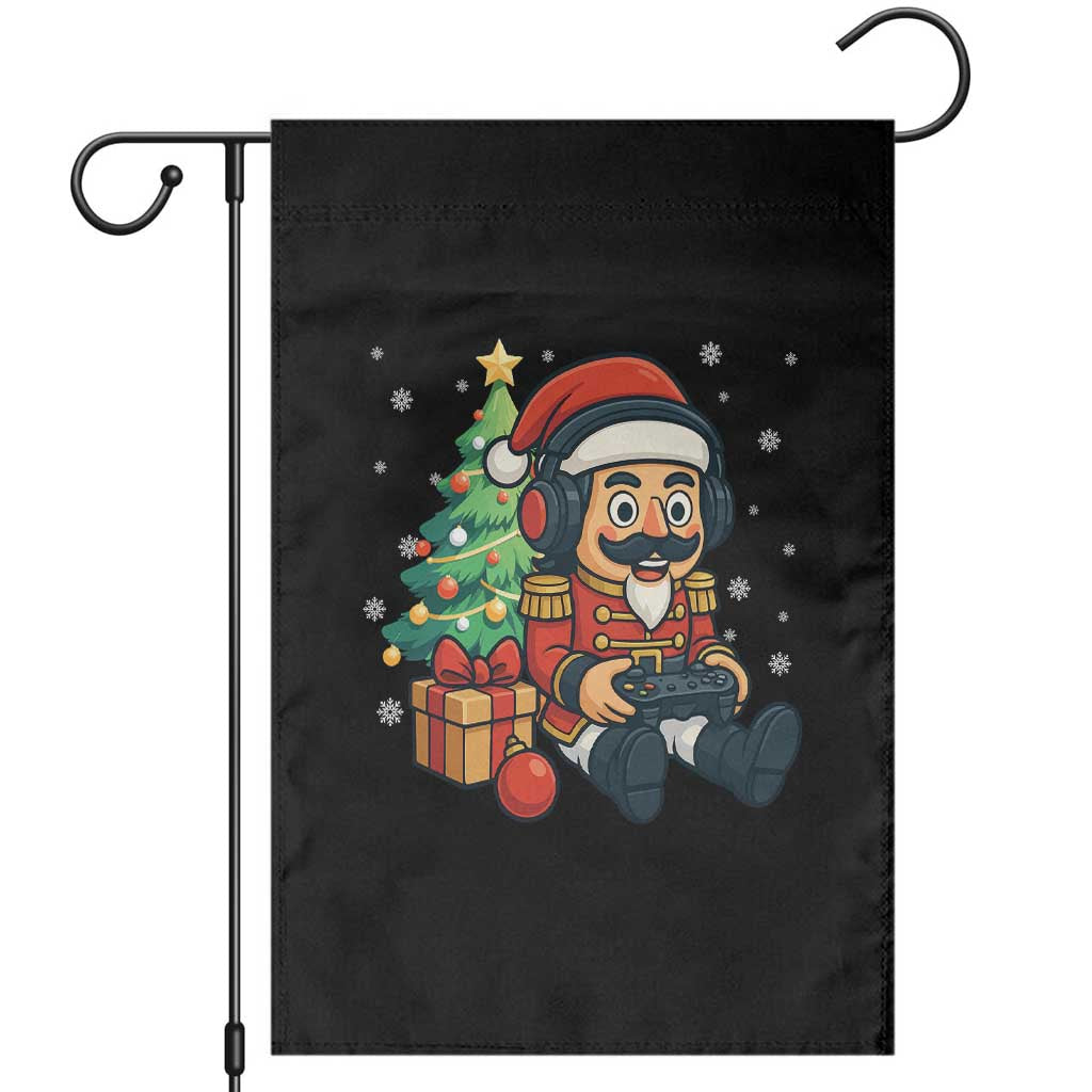 Funny Christmas Video Game Nutcracker Xmas Tree Gamer Garden Flag TS11 Black Print Your Wear
