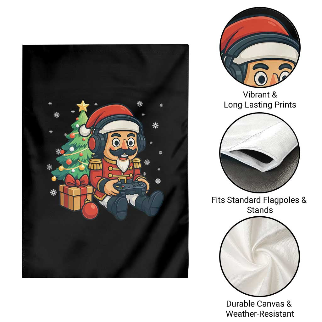 Funny Christmas Video Game Nutcracker Xmas Tree Gamer Garden Flag TS11 Print Your Wear
