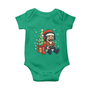 Funny Christmas Video Game Nutcracker Xmas Tree Gamer Baby Onesie TS11 Irish Green Print Your Wear