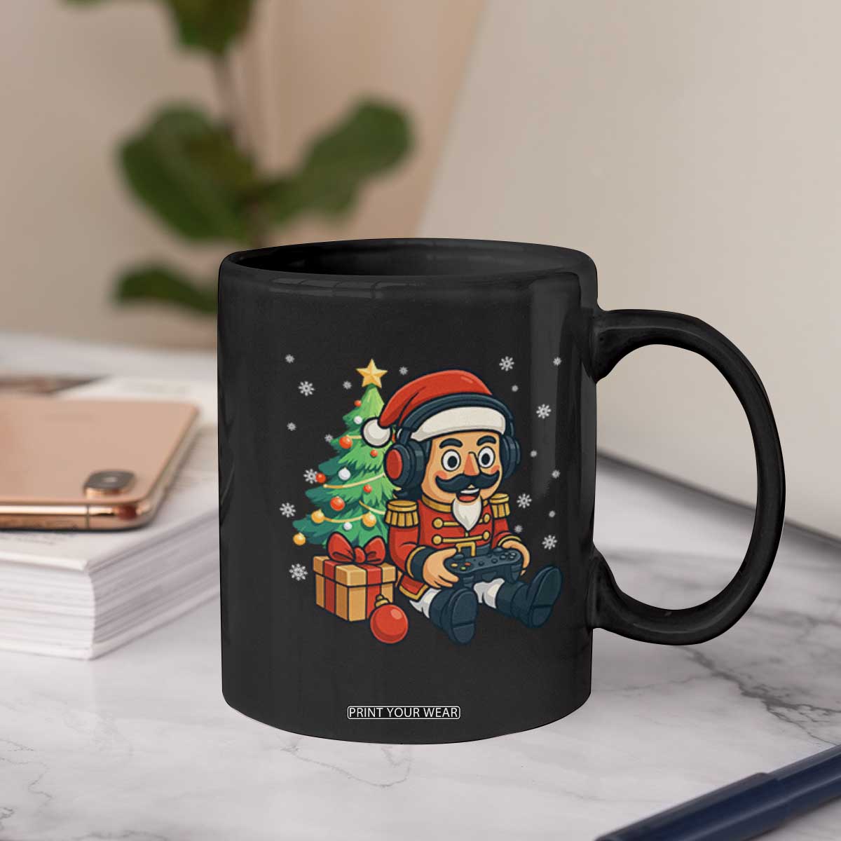 Funny Christmas Video Game Nutcracker Xmas Tree Gamer Coffee Mug TS11 Print Your Wear