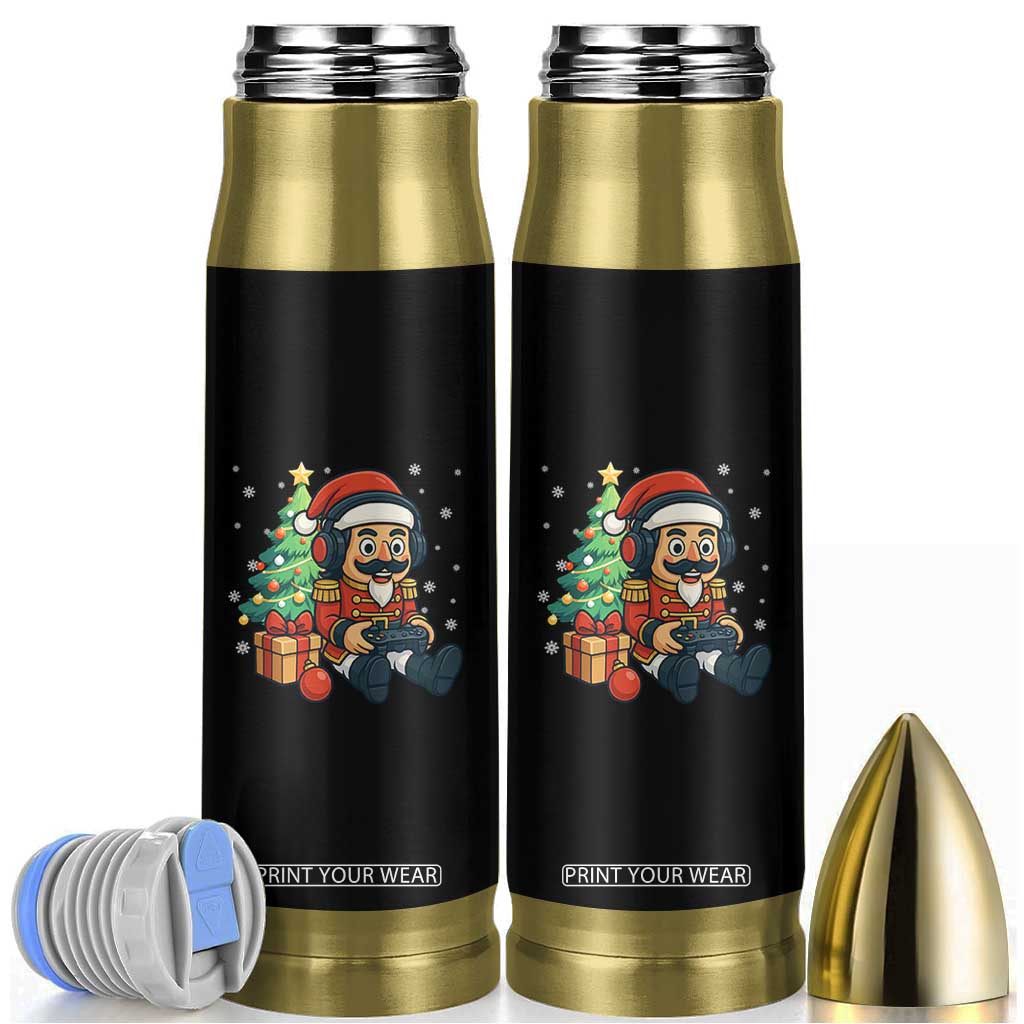 Funny Christmas Video Game Nutcracker Xmas Tree Gamer Bullet Tumbler TS11 Black Print Your Wear