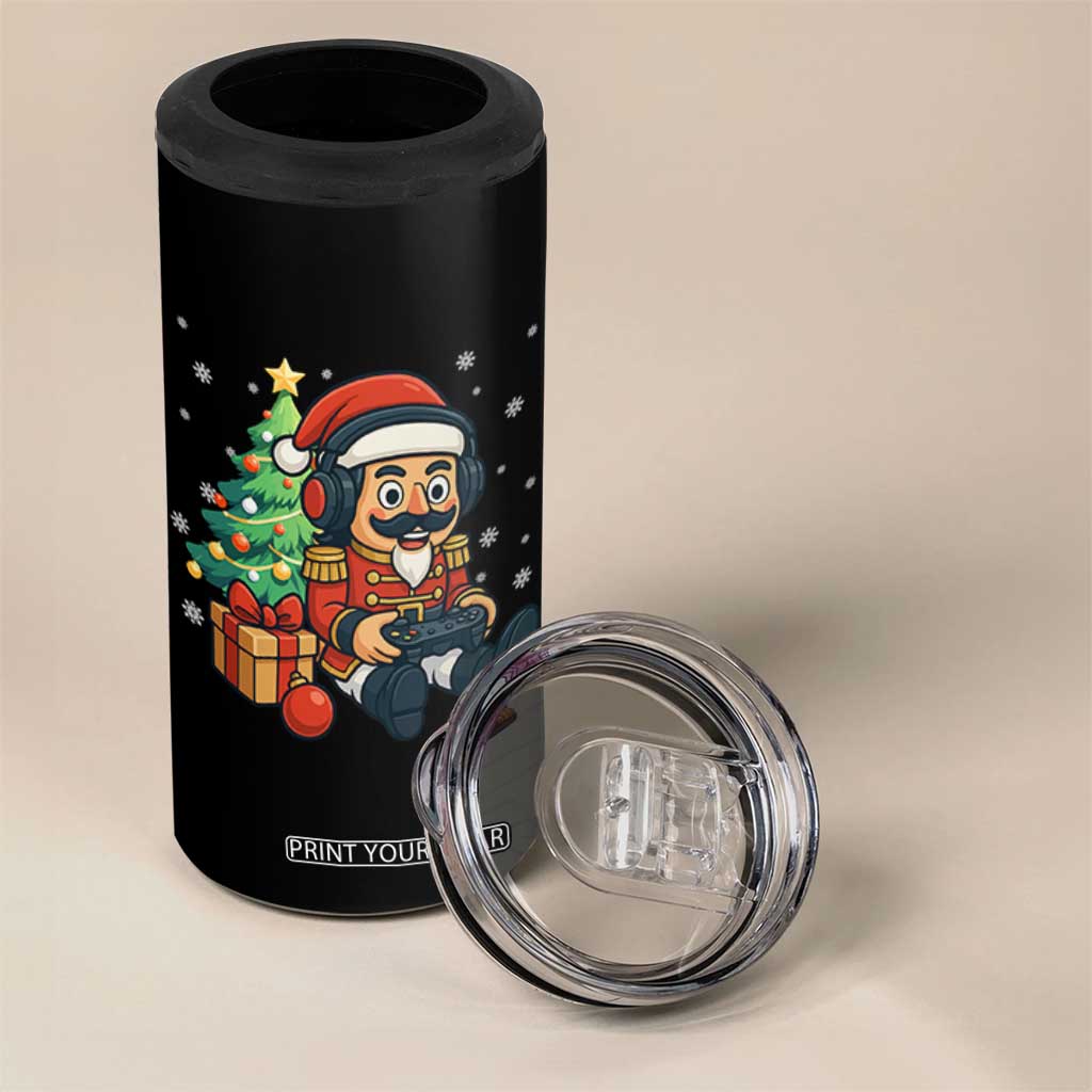 Funny Christmas Video Game Nutcracker Xmas Tree Gamer 4 in 1 Can Cooler Tumbler TS11 Print Your Wear