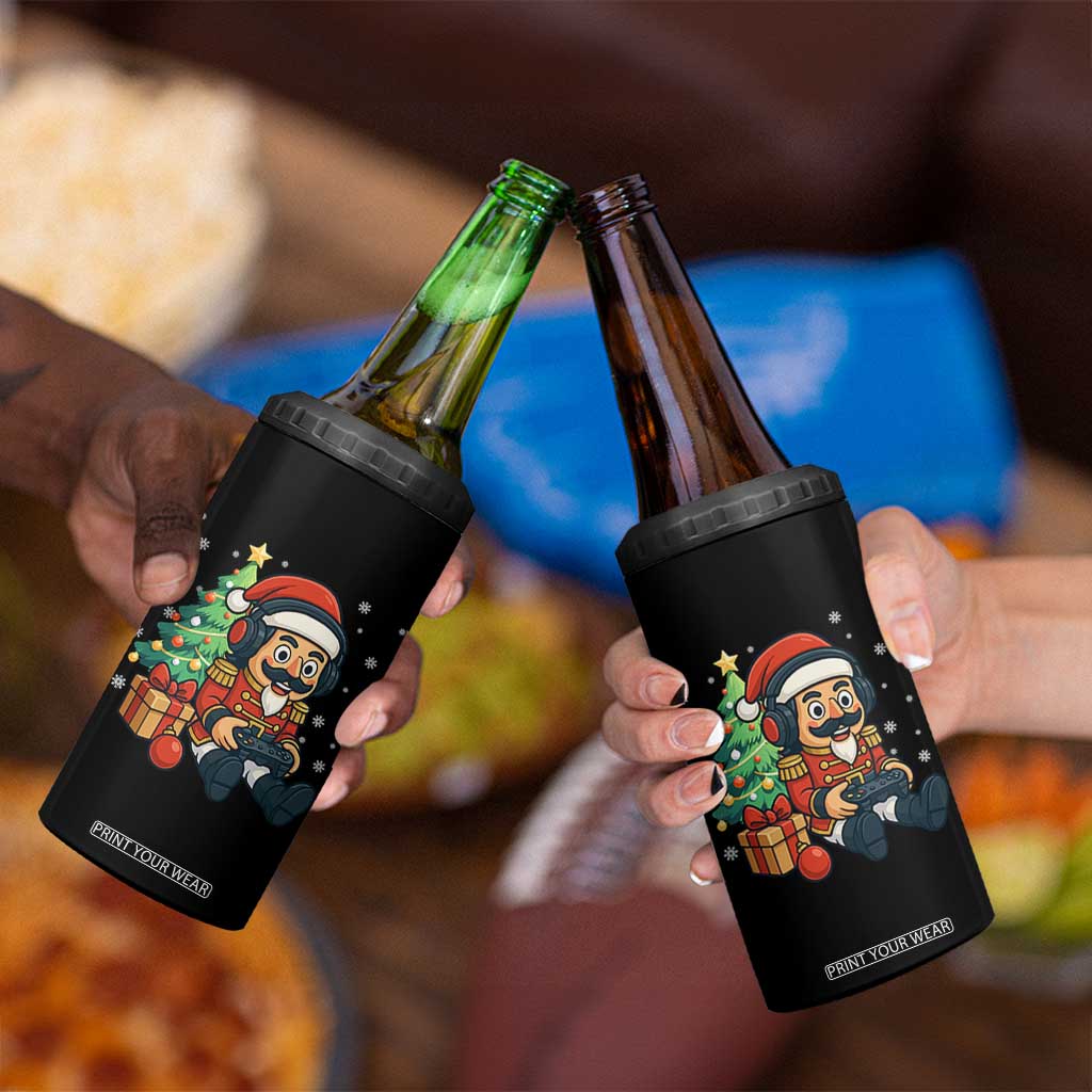 Funny Christmas Video Game Nutcracker Xmas Tree Gamer 4 in 1 Can Cooler Tumbler TS11 Print Your Wear