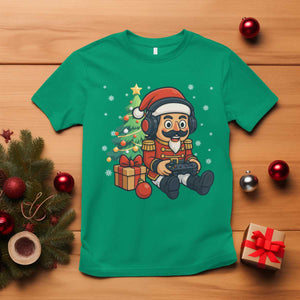 Funny Christmas Video Game Nutcracker Xmas Tree Gamer T Shirt TS11 Irish Green Print Your Wear