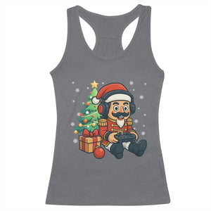 Funny Christmas Video Game Nutcracker Xmas Tree Gamer Racerback Tank Top TS11 Charcoal Print Your Wear