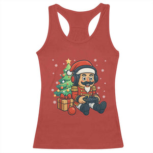 Funny Christmas Video Game Nutcracker Xmas Tree Gamer Racerback Tank Top TS11 Red Print Your Wear