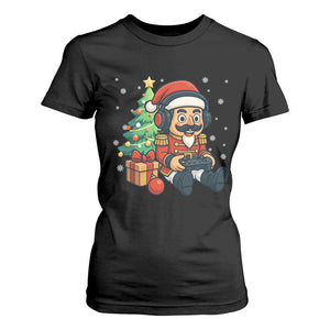 Funny Christmas Video Game Nutcracker Xmas Tree Gamer T Shirt For Women TS11 Black Print Your Wear