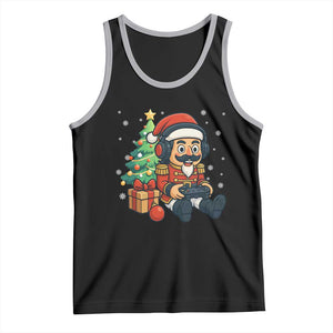 Funny Christmas Video Game Nutcracker Xmas Tree Gamer Tank Top TS11 Black Athletic Heather Print Your Wear