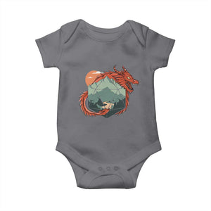 Funny Dragon Tabletop RPG Dice Game Baby Onesie TS11 Charcoal Print Your Wear