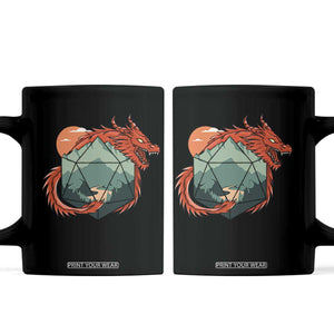 Funny Dragon Tabletop RPG Dice Game Coffee Mug TS11 Black Print Your Wear