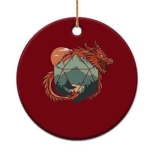 Funny Dragon Tabletop RPG Dice Game Ceramic Ornament TS11 1pc Red Print Your Wear
