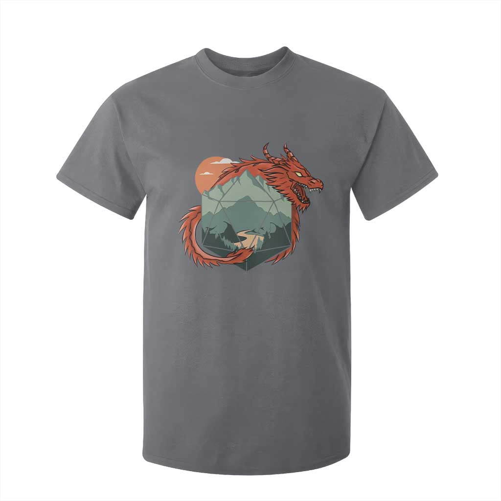Funny Dragon Tabletop RPG Dice Game T Shirt For Kid TS11 Charcoal Print Your Wear