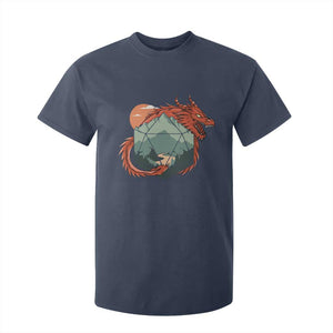 Funny Dragon Tabletop RPG Dice Game T Shirt For Kid TS11 Navy Print Your Wear