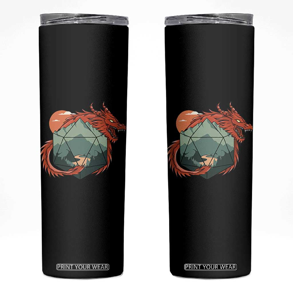 Funny Dragon Tabletop RPG Dice Game Skinny Tumbler TS11 Black Print Your Wear