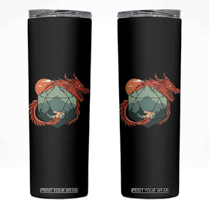 Funny Dragon Tabletop RPG Dice Game Skinny Tumbler TS11 Black Print Your Wear