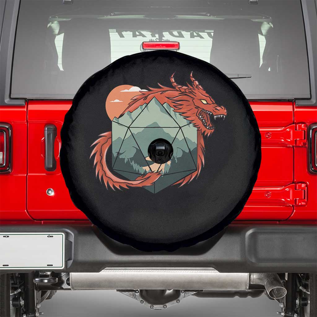 Funny Dragon Tabletop RPG Dice Game Spare Tire Cover TS11 Black Print Your Wear
