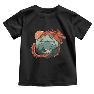 Funny Dragon Tabletop RPG Dice Game Toddler T Shirt TS11 Black Print Your Wear