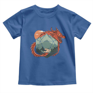 Funny Dragon Tabletop RPG Dice Game Toddler T Shirt TS11 Royal Blue Print Your Wear