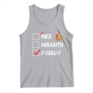Funny F Caw F Chicken Christmas Tank Top Nice Naughty Cartoon Rooster Poultry Animal TS11 Athletic Heather Print Your Wear