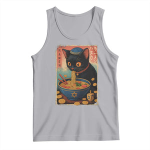 Cat Ramen Hanukkah Tank Top Japanese Kawaii Anime Chanukah Cat TS11 Athletic Heather Print Your Wear