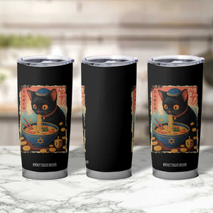 Cat Ramen Hanukkah Tumbler Cup Japanese Kawaii Anime Chanukah Cat TS11 Print Your Wear
