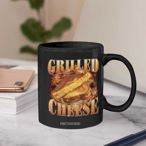 Grilled Cheese Coffee Mug Food Lover Funny Gag Weird Meme 90s TS11 Print Your Wear