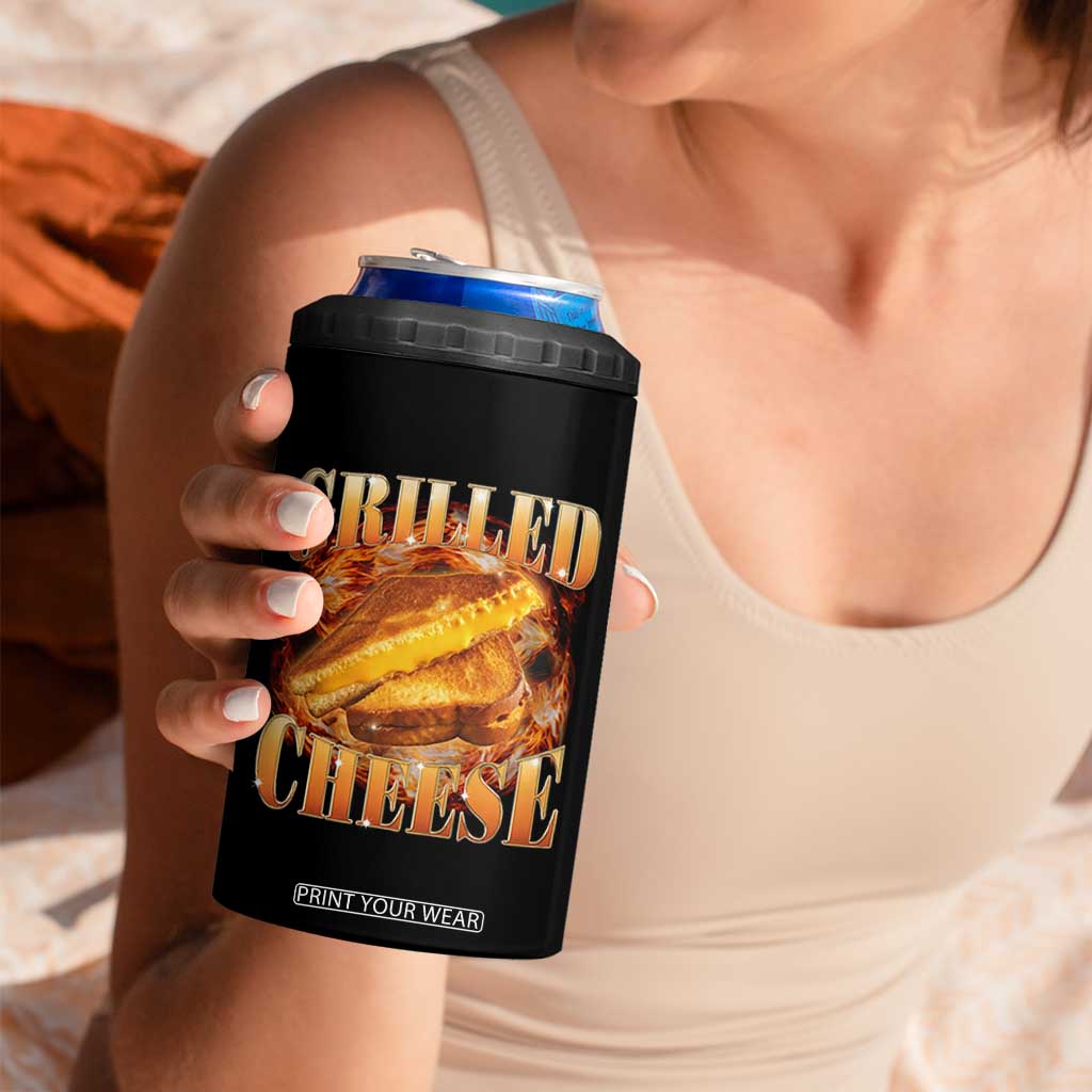 Grilled Cheese 4 in 1 Can Cooler Tumbler Food Lover Funny Gag Weird Meme 90s TS11 Print Your Wear